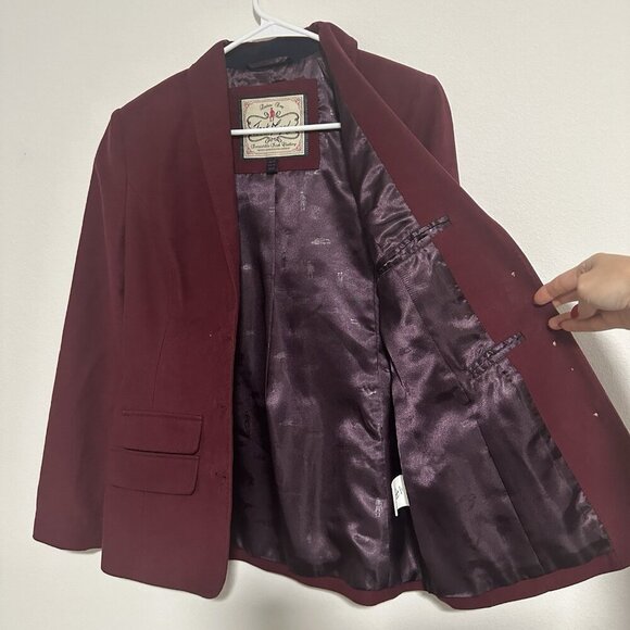 Jack‎ Murphy Maroon Blazer Skirt Set Womens Size 8 Made In Ireland School Girl - Picture 9 of 16